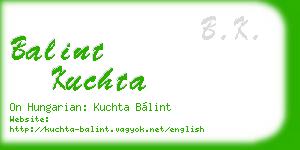 balint kuchta business card